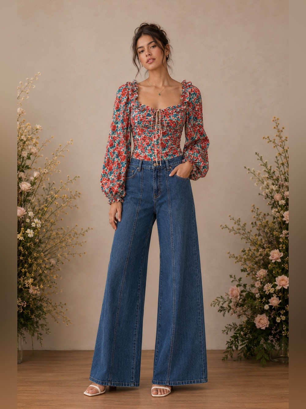 Free People Mabel Printed Blouse